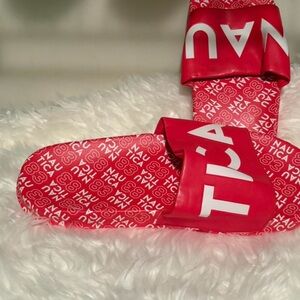 Nautica Red Logo Slide Sandals